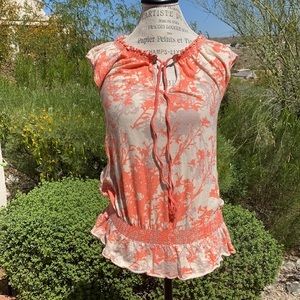 DLMY Jeans coral Tan Smock Sleeveless S